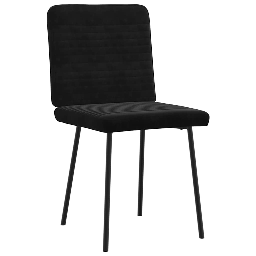 Cadeiras de jantar 6 pcs veludo preto