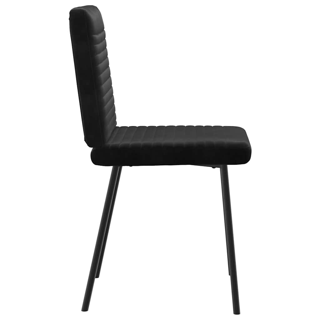 Cadeiras de jantar 6 pcs veludo preto