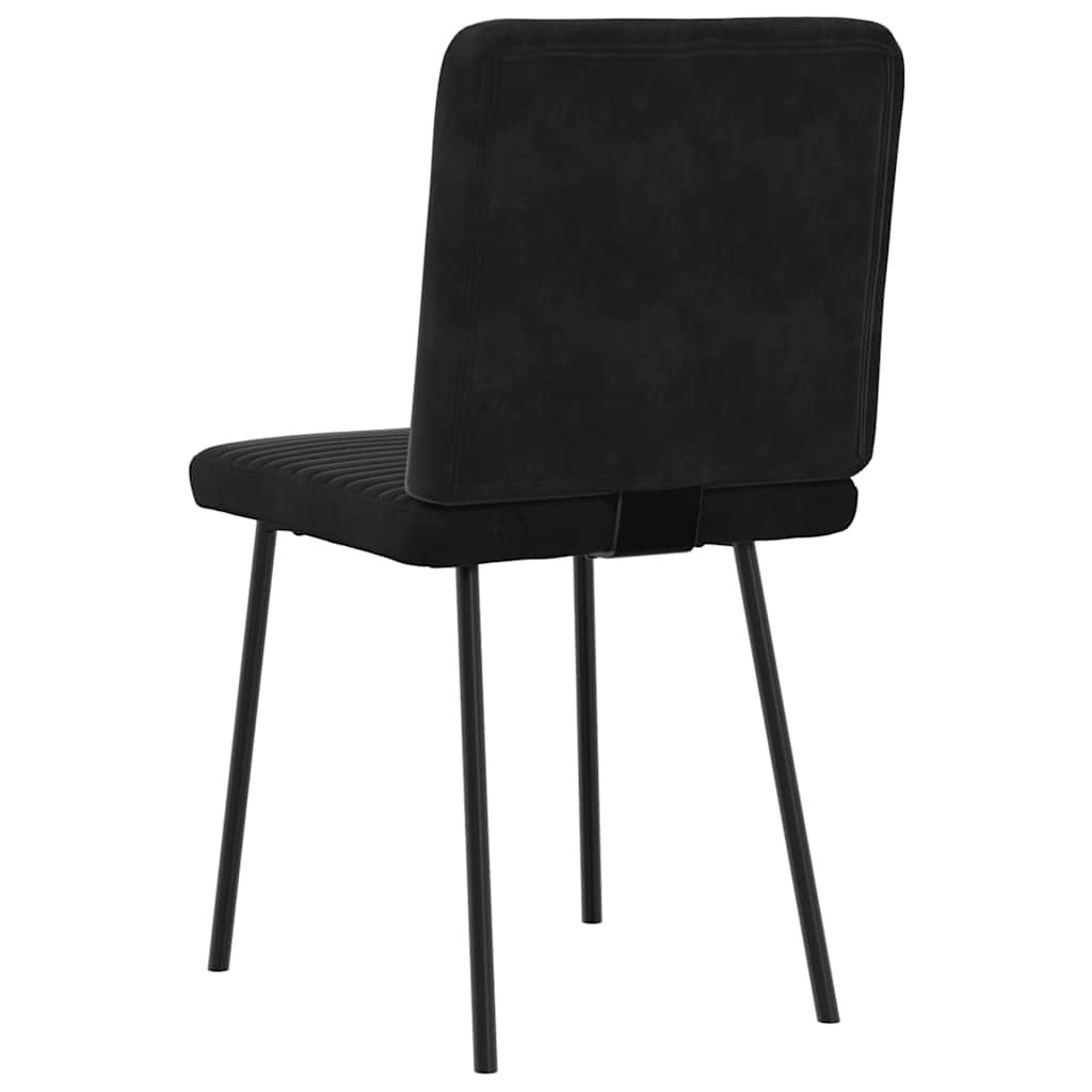 Cadeiras de jantar 6 pcs veludo preto