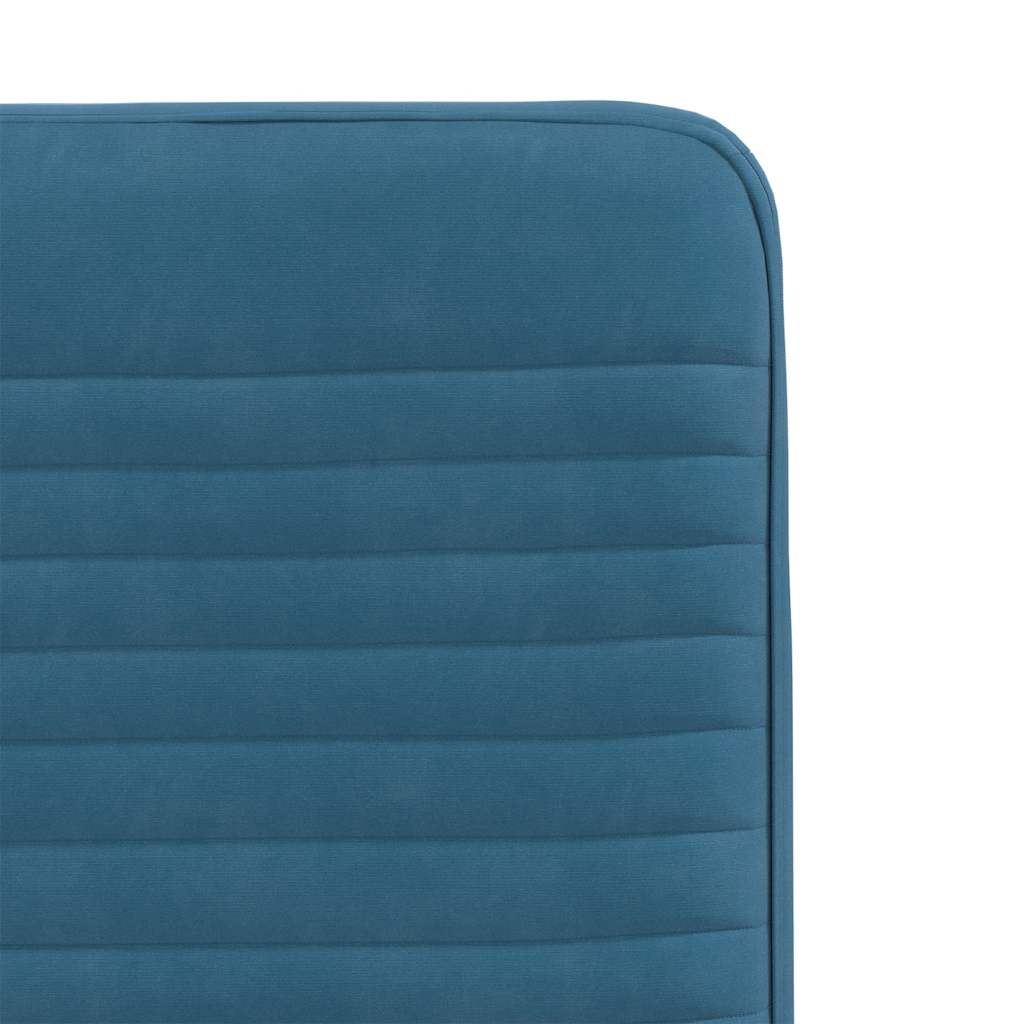 Cadeiras de jantar 6 pcs veludo azul