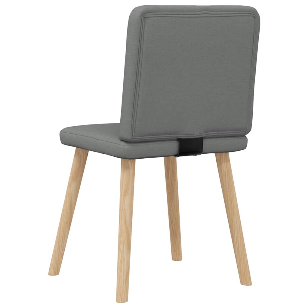 Cadeiras de jantar 6 pcs tecido cinzento-escuro