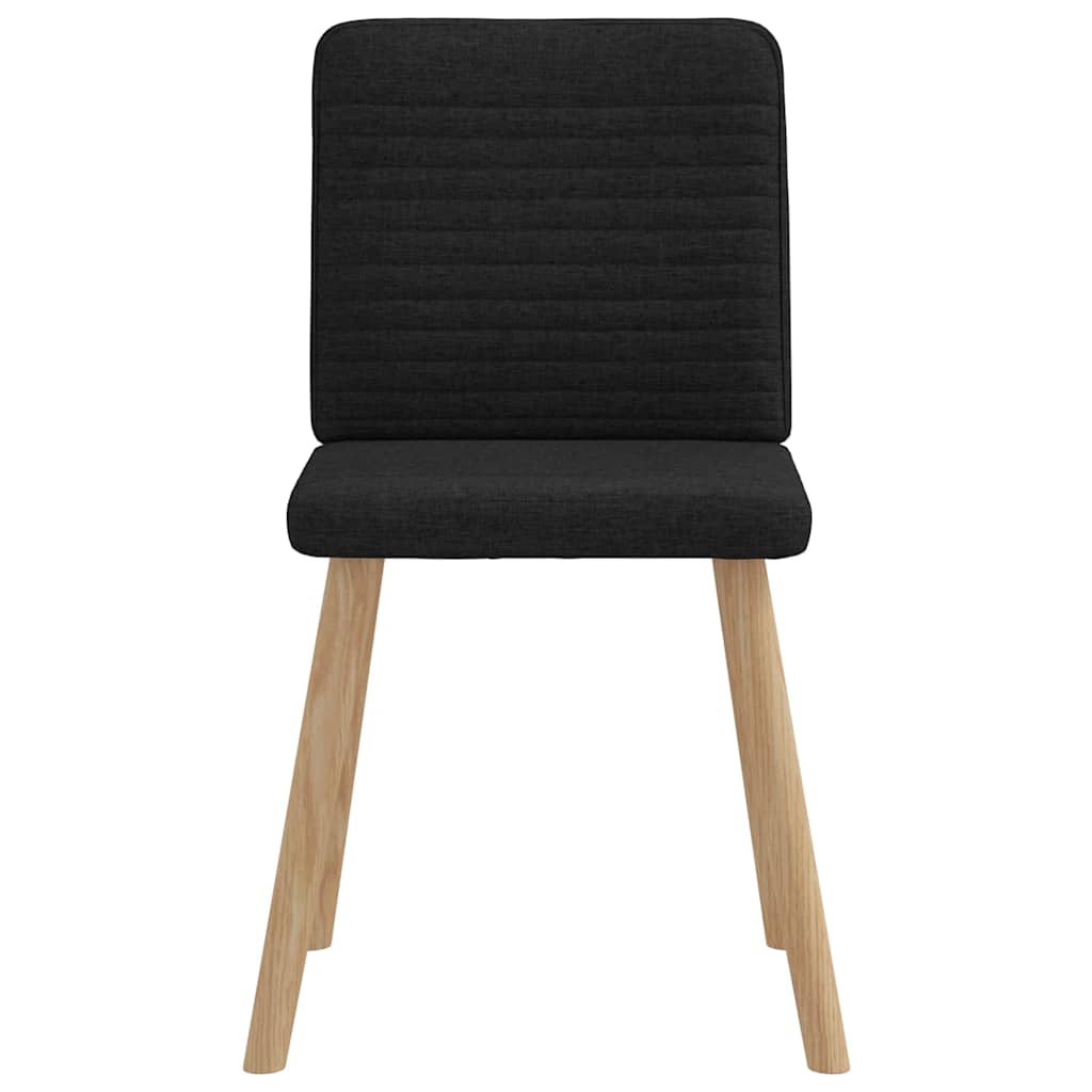 Cadeiras de jantar 6 pcs tecido preto