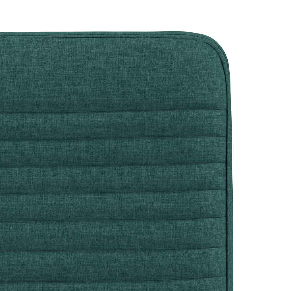 Cadeiras de jantar 6 pcs tecido verde-escuro