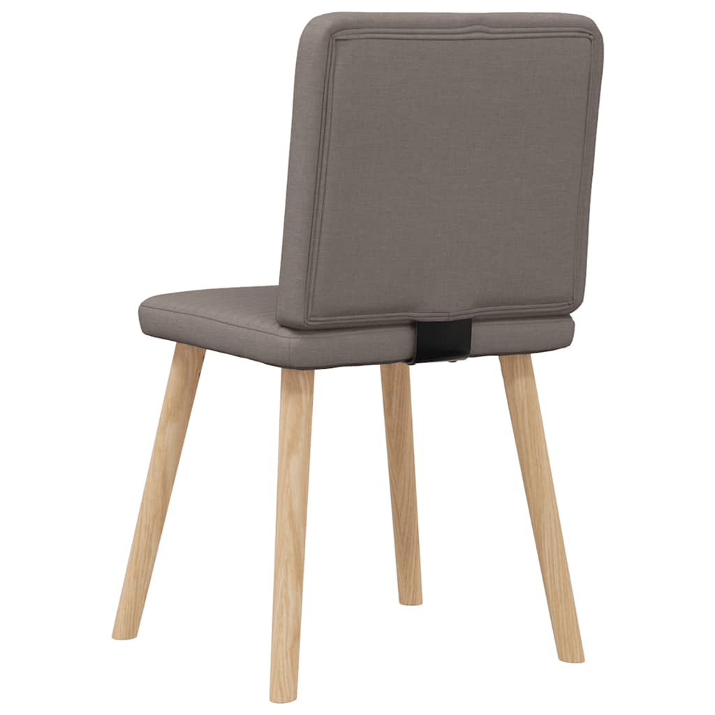Cadeiras de jantar 6 pcs tecido cinzento-acastanhado
