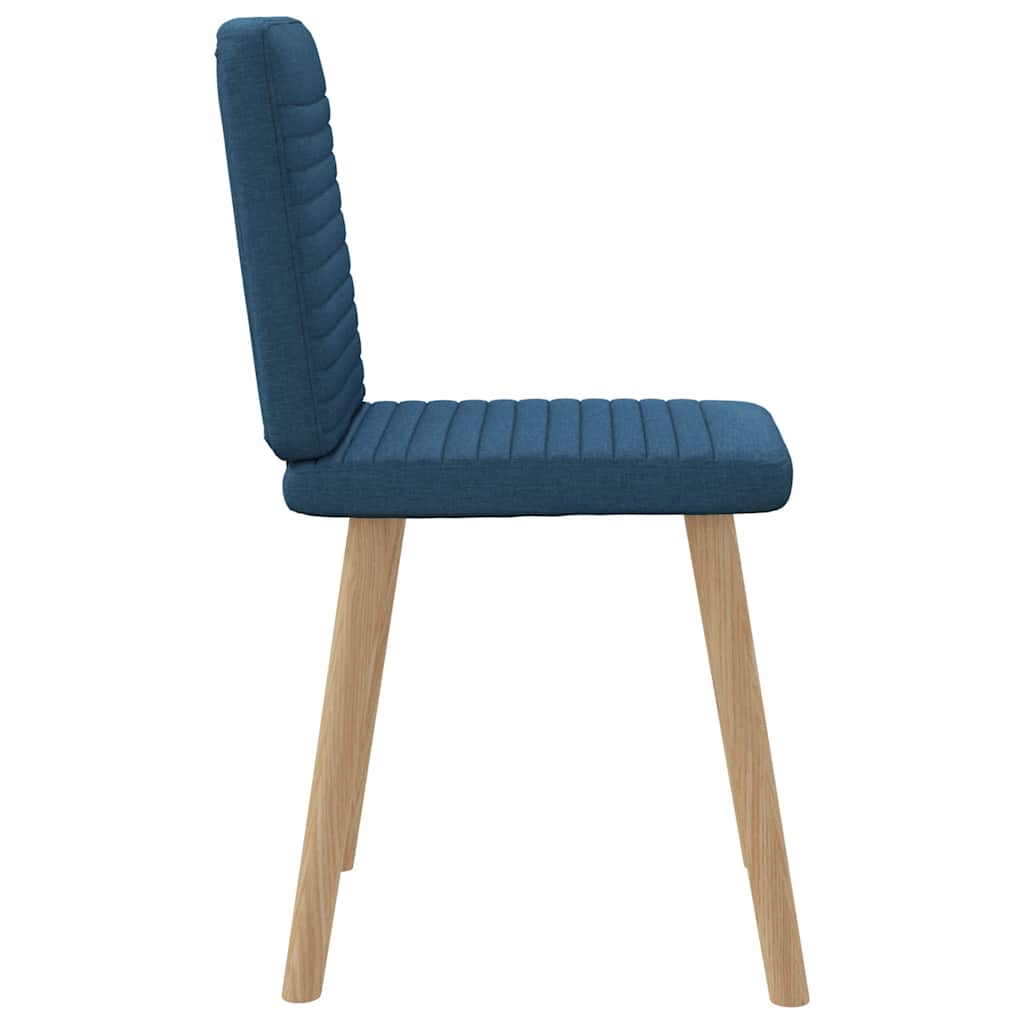 Cadeiras de jantar 6 pcs tecido azul