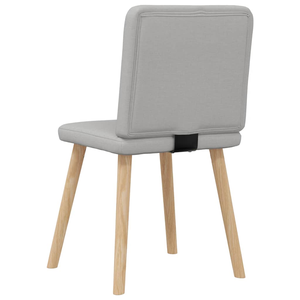 Cadeiras de jantar 6 pcs tecido cinza nuvem