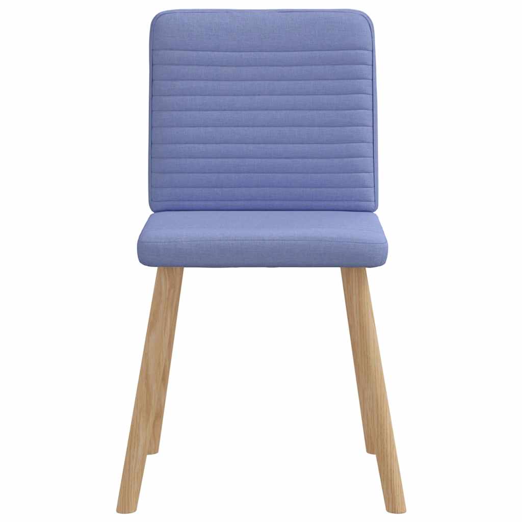 Cadeiras de jantar 6 pcs Jeans Tecido Azul