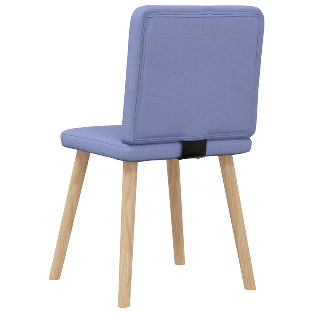 Cadeiras de jantar 6 pcs Jeans Tecido Azul