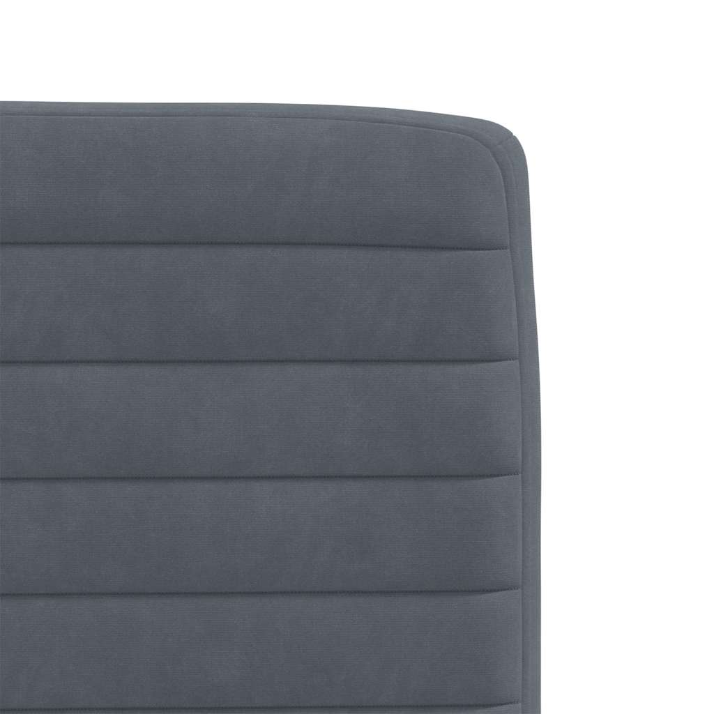 Cadeiras de jantar 6 pcs veludo cinzento-escuro