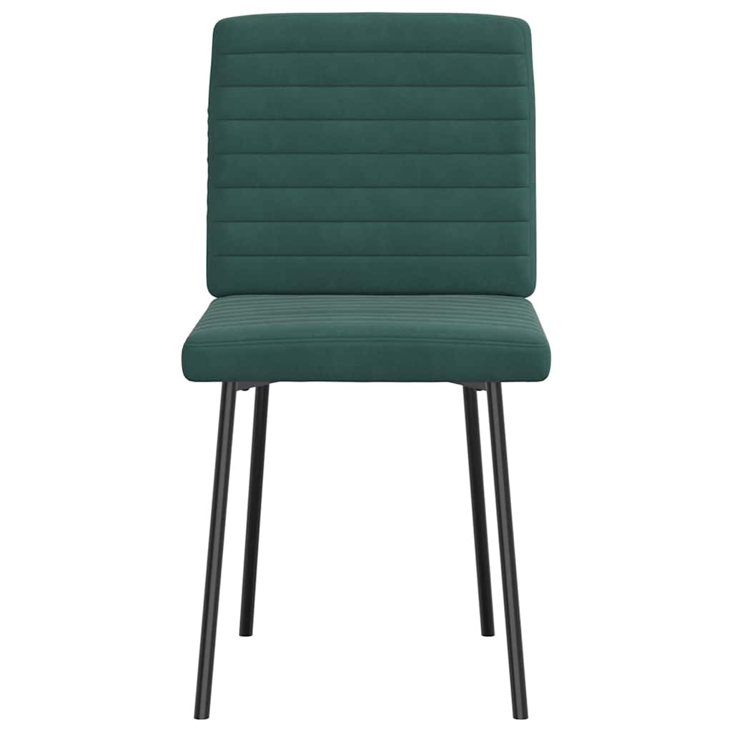 Cadeiras de jantar 6 pcs veludo verde-escuro