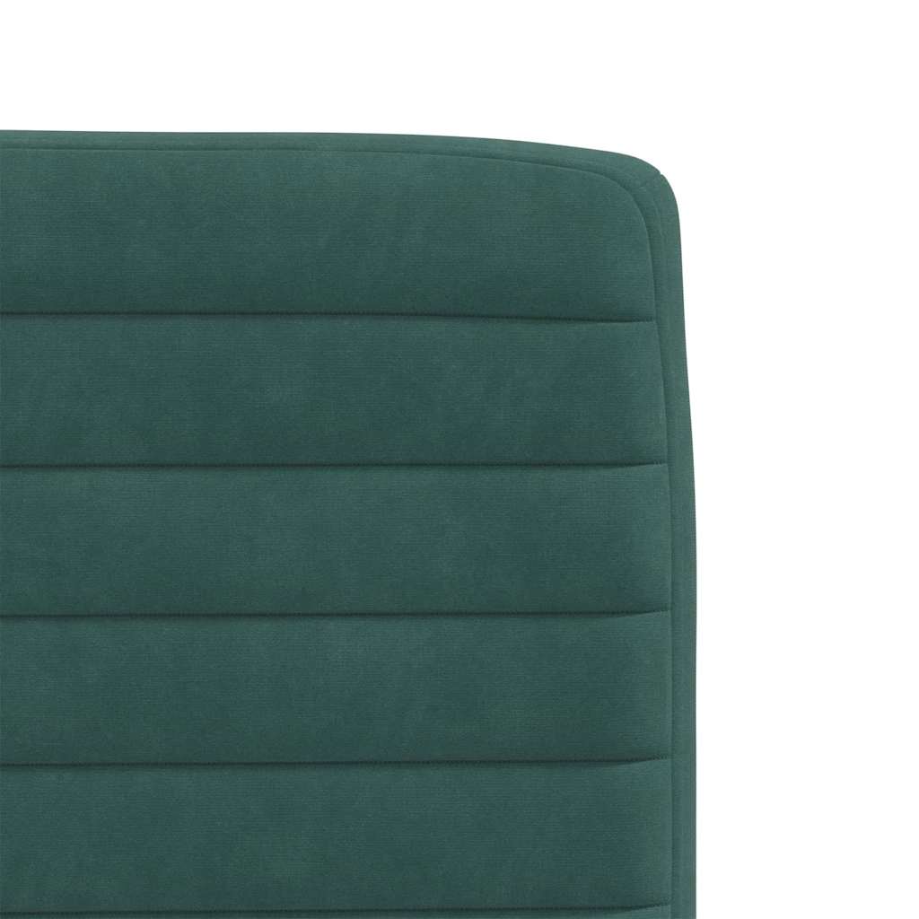 Cadeiras de jantar 6 pcs veludo verde-escuro
