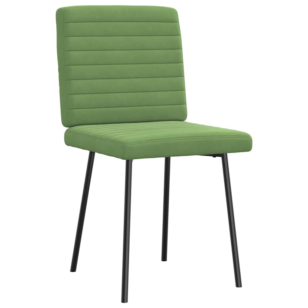 Cadeiras de jantar 6 pcs veludo verde-claro