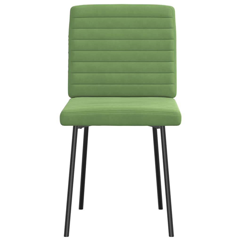 Cadeiras de jantar 6 pcs veludo verde-claro