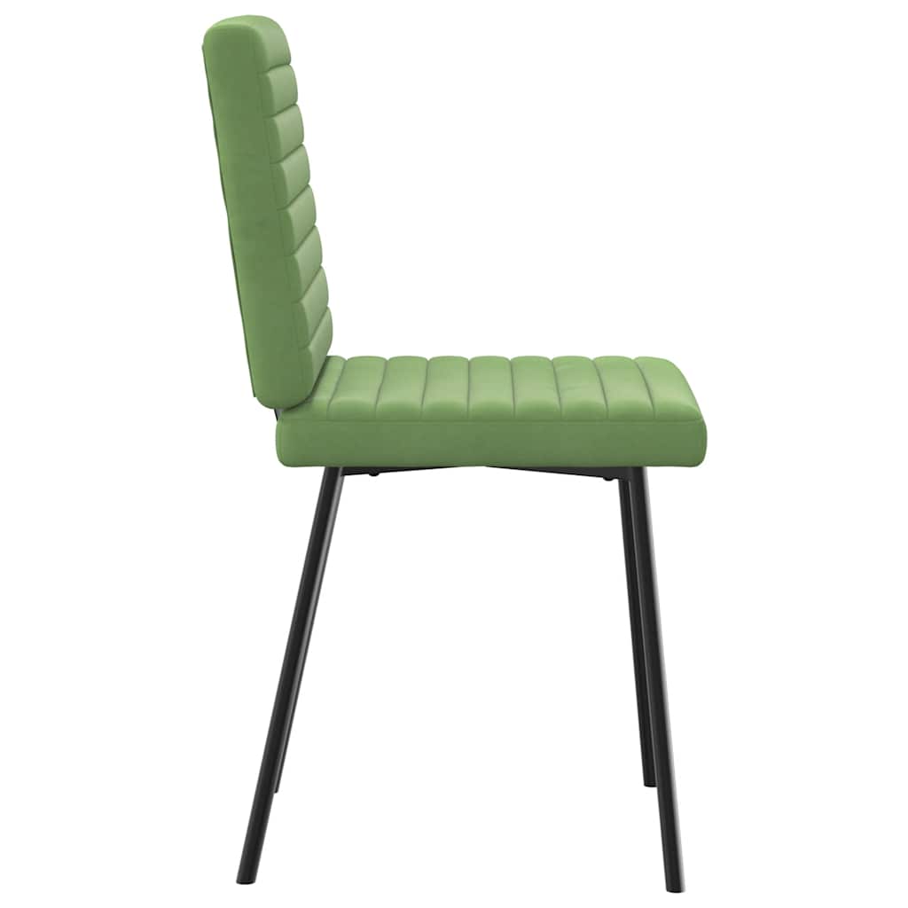Cadeiras de jantar 6 pcs veludo verde-claro