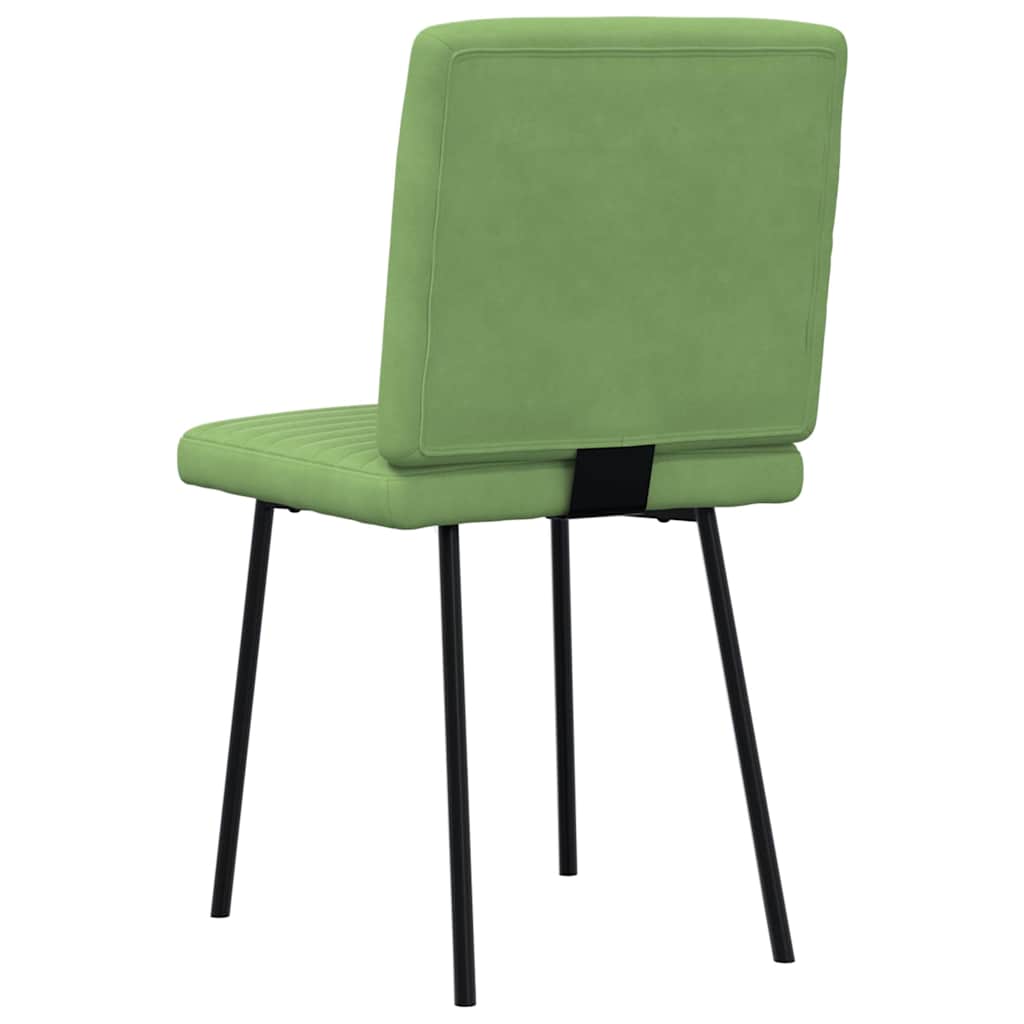 Cadeiras de jantar 6 pcs veludo verde-claro