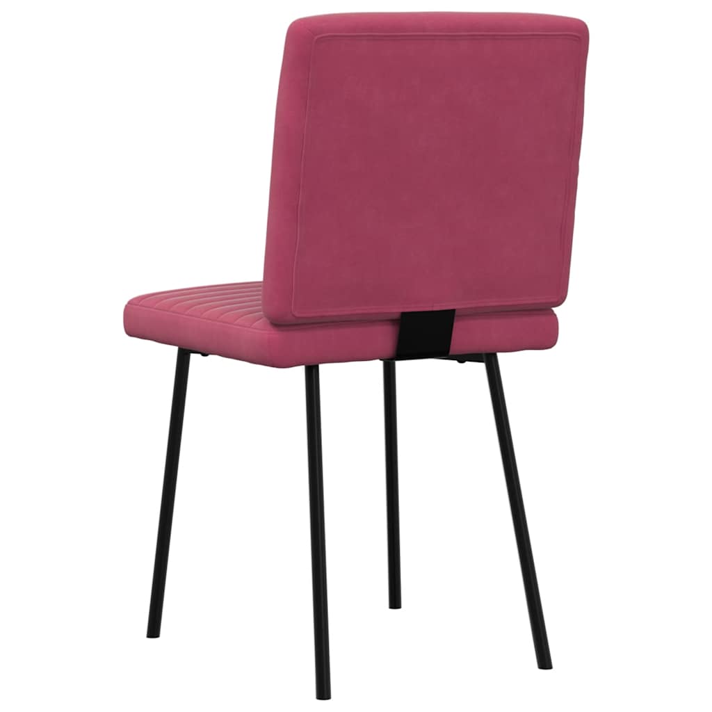 Cadeiras de jantar 6 pcs veludo vermelho tinto