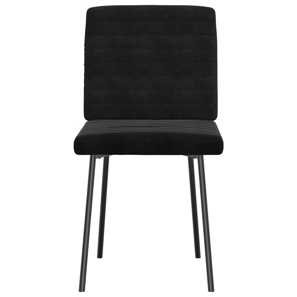 Cadeiras de jantar 6 pcs veludo preto