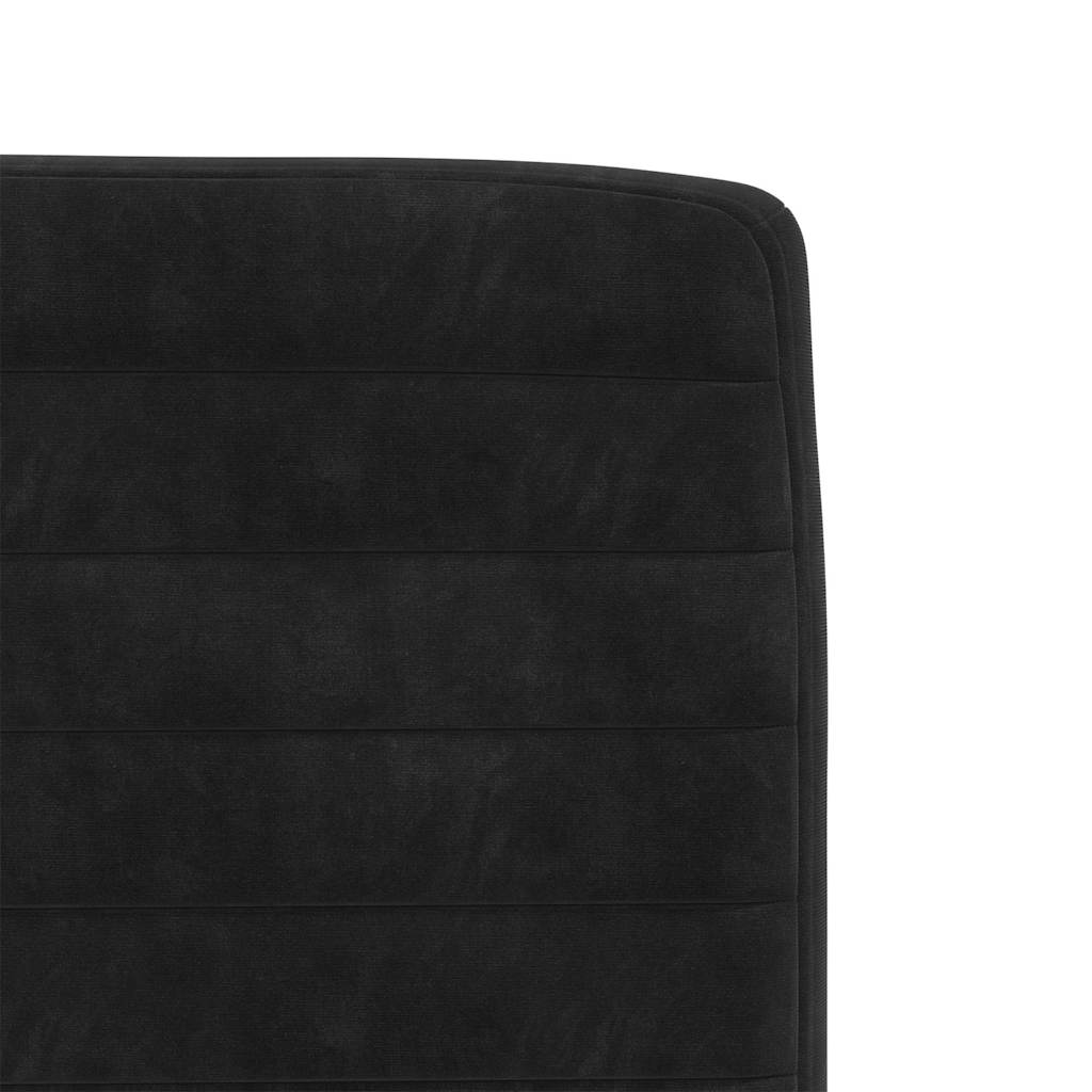 Cadeiras de jantar 6 pcs veludo preto