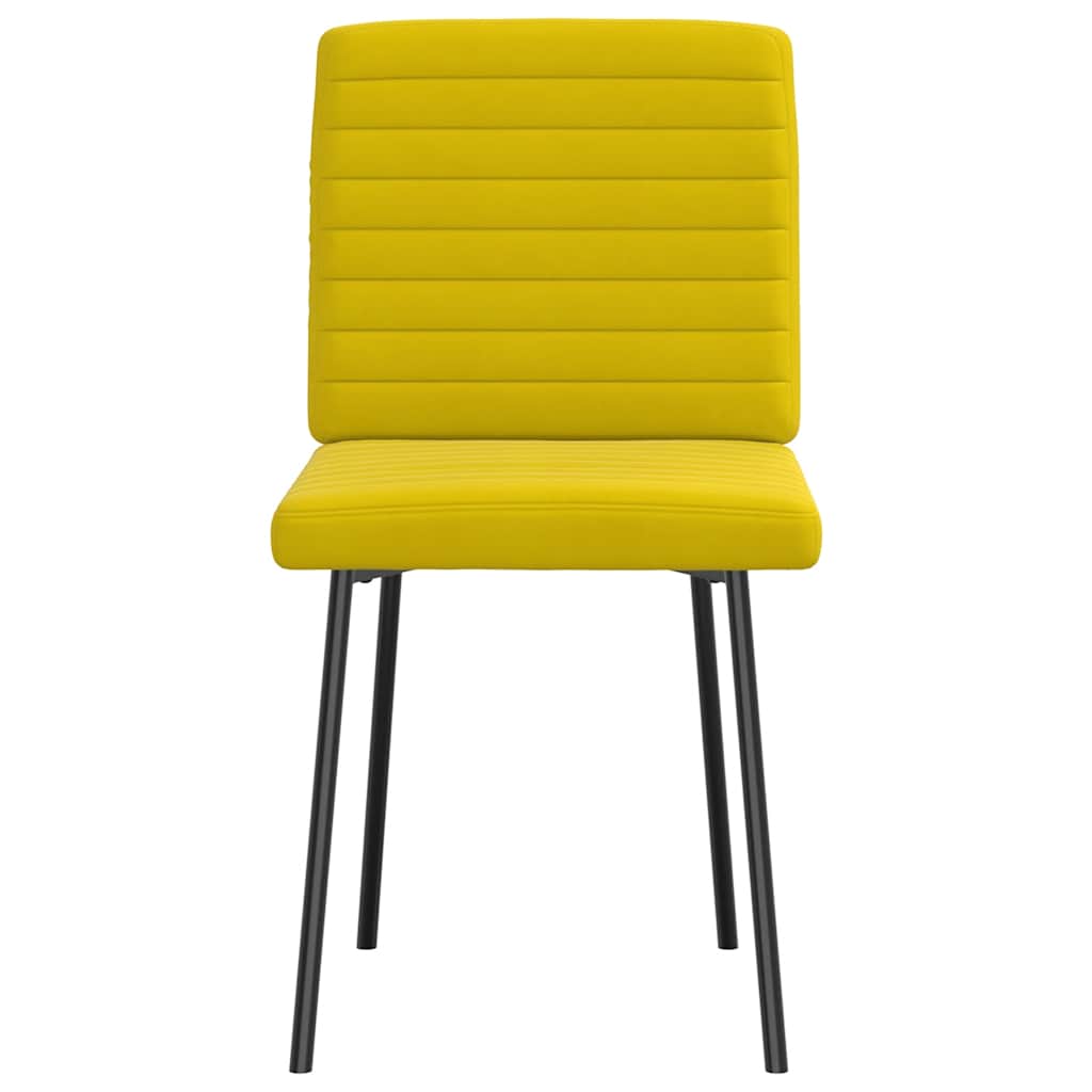 Cadeiras de jantar 6 pcs veludo amarelo
