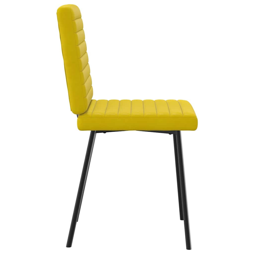 Cadeiras de jantar 6 pcs veludo amarelo