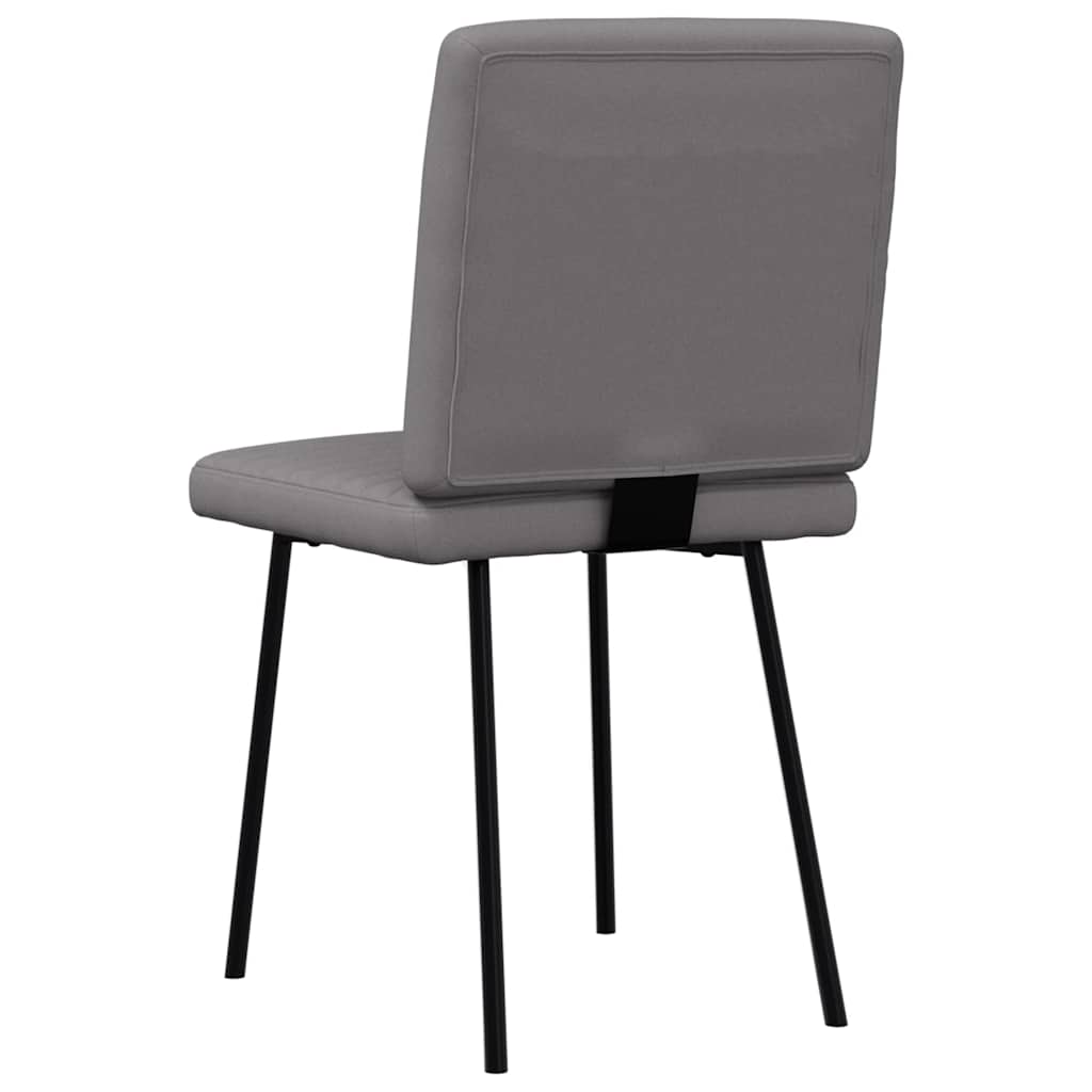 Cadeiras de jantar 6 pcs couro artificial cinzento