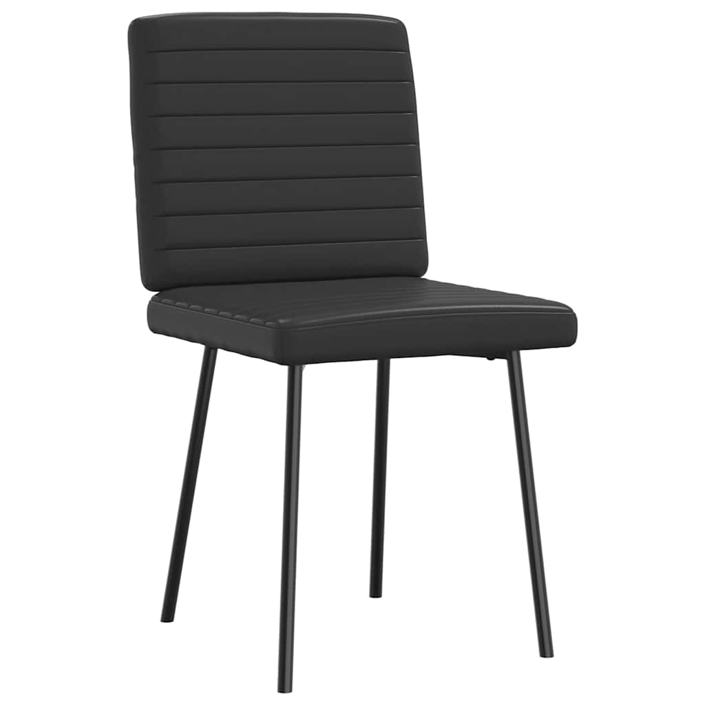 Cadeiras de jantar 6 pcs couro artificial preto