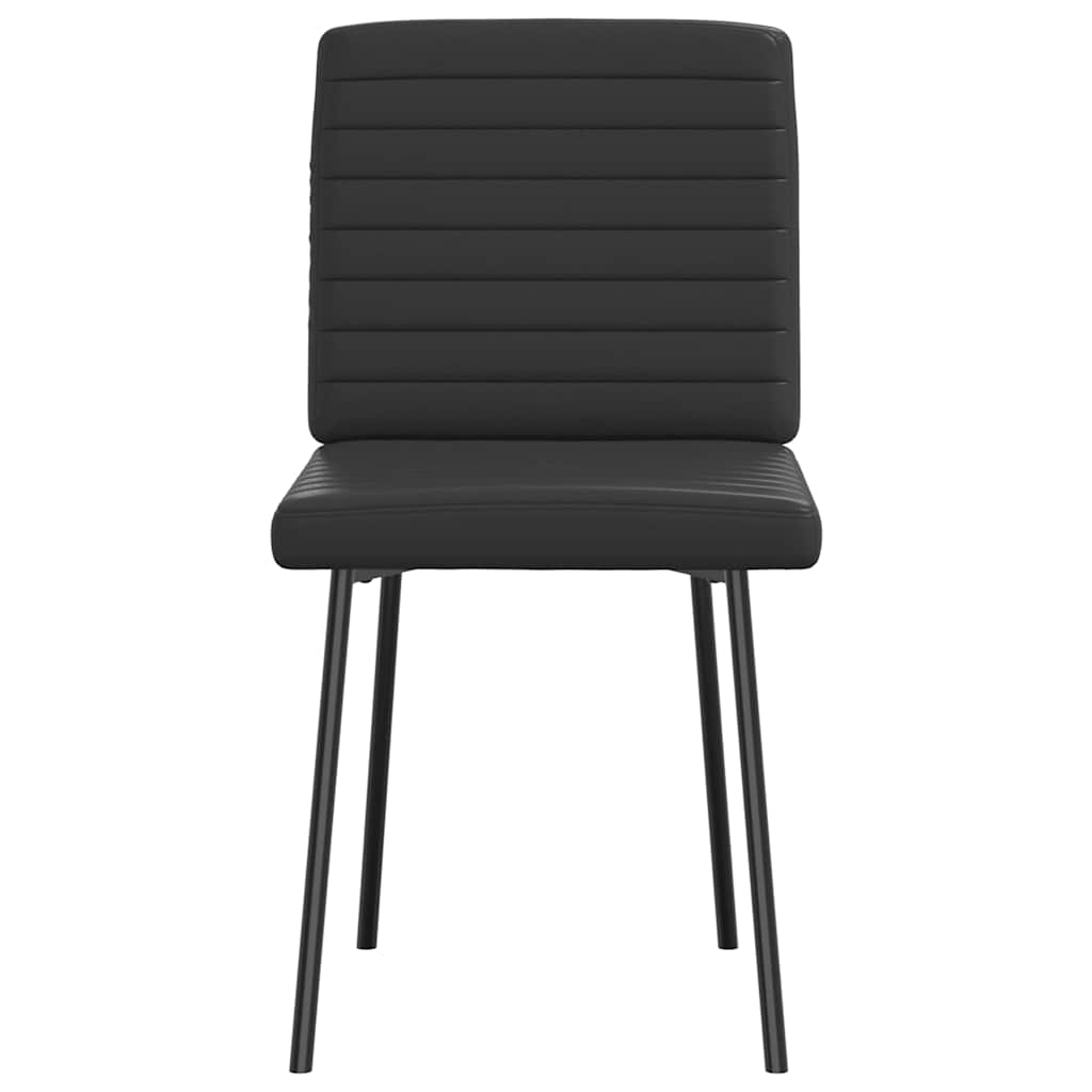 Cadeiras de jantar 6 pcs couro artificial preto