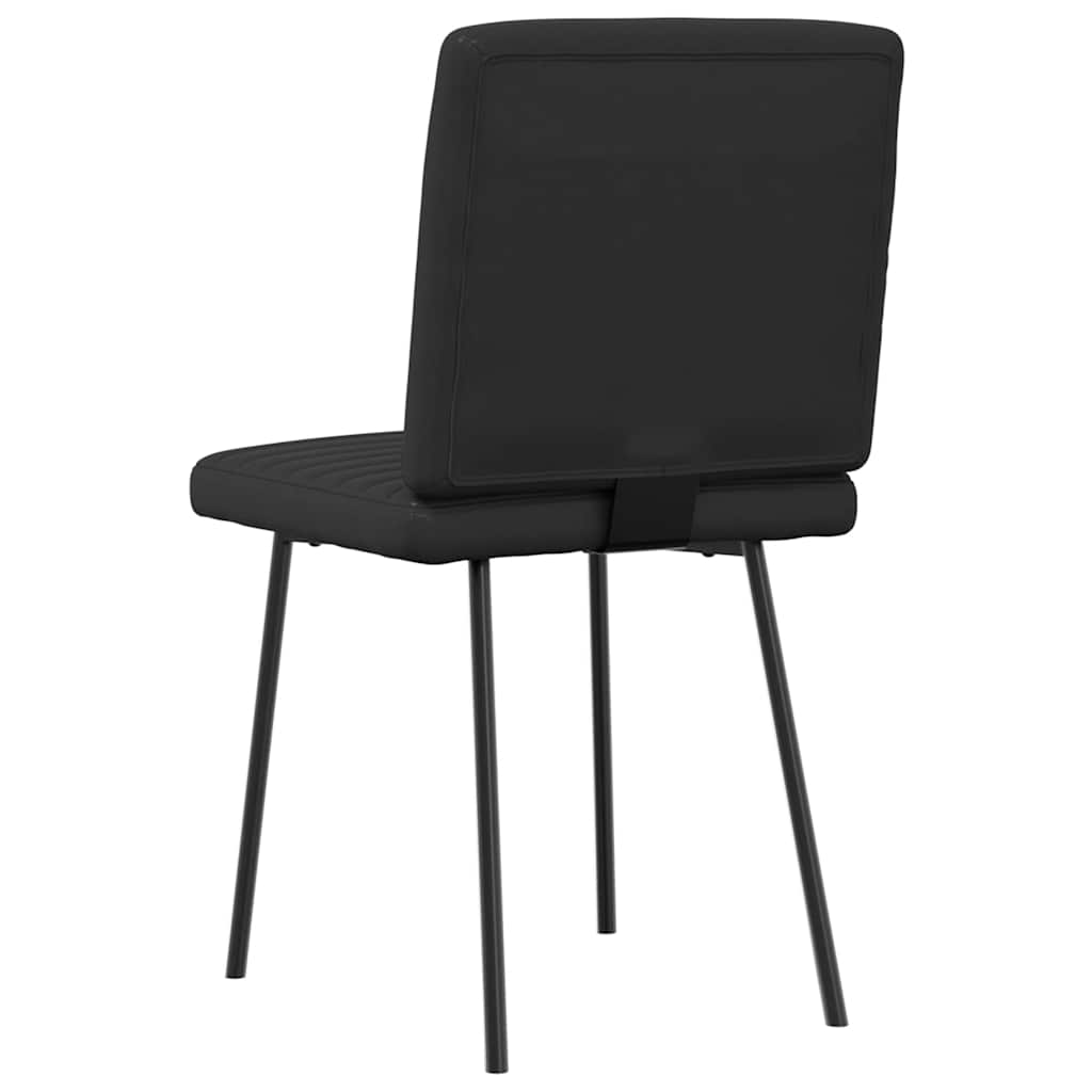 Cadeiras de jantar 6 pcs couro artificial preto