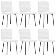 Cadeiras de jantar 6 pcs couro artificial branco