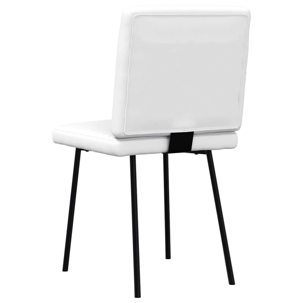 Cadeiras de jantar 6 pcs couro artificial branco