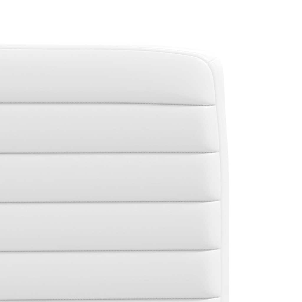 Cadeiras de jantar 6 pcs couro artificial branco