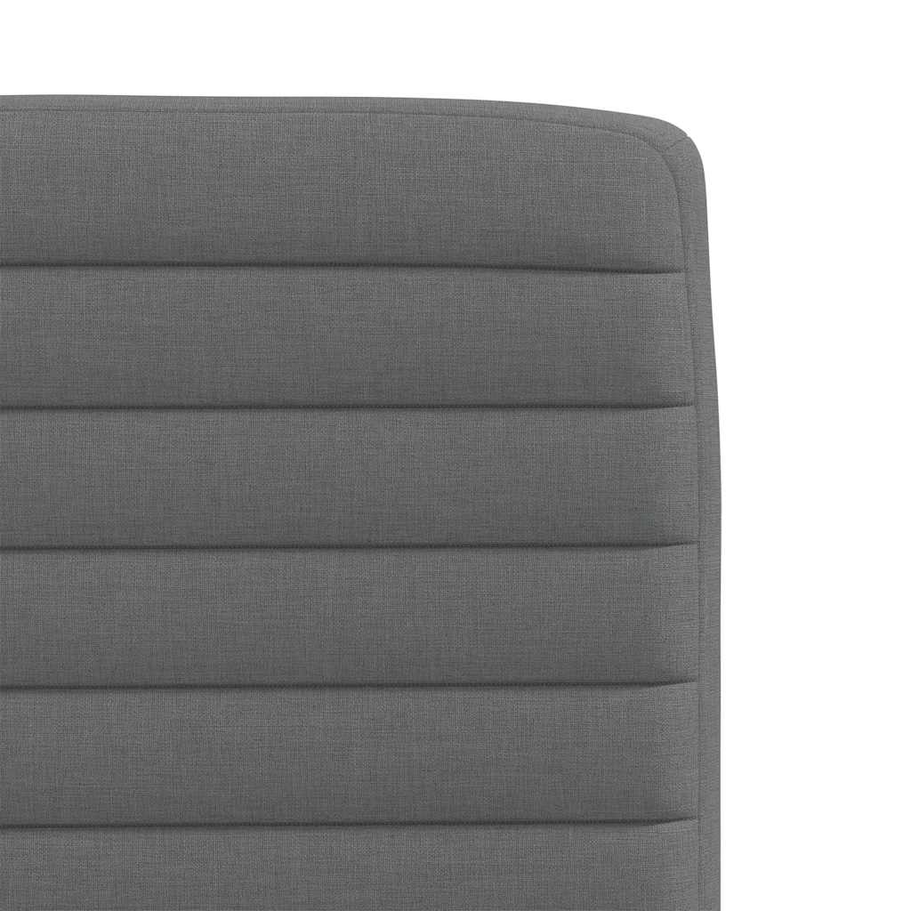 Cadeiras de jantar 6 pcs tecido cinzento-escuro