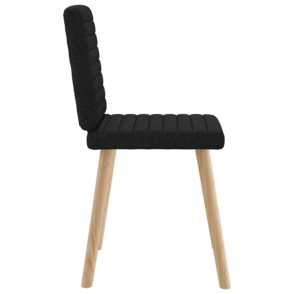 Cadeiras de jantar 6 pcs tecido preto