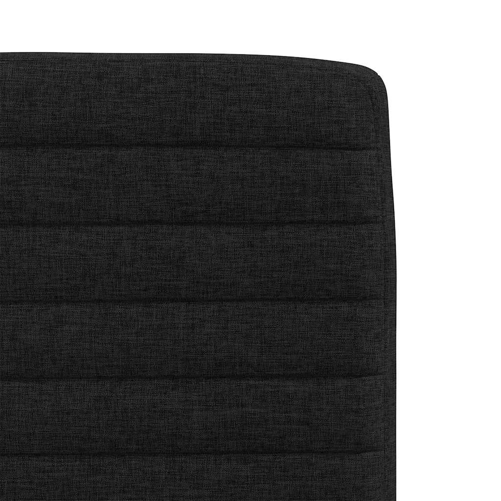 Cadeiras de jantar 6 pcs tecido preto