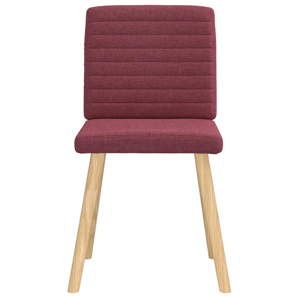 Cadeiras de jantar 6 pcs tecido vermelho-tinto