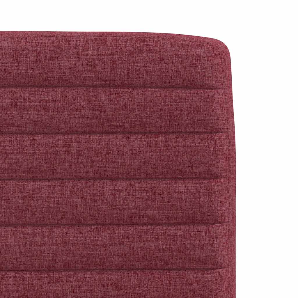 Cadeiras de jantar 6 pcs tecido vermelho-tinto