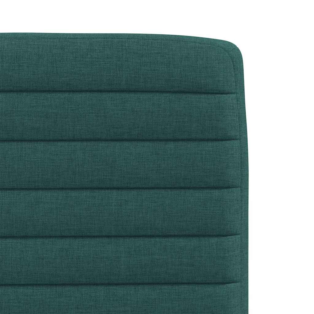 Cadeiras de jantar 6 pcs tecido verde-escuro