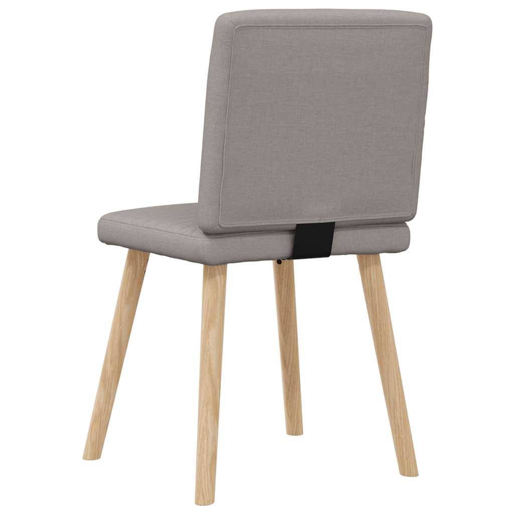 Cadeiras de jantar 6 pcs tecido cinzento-acastanhado