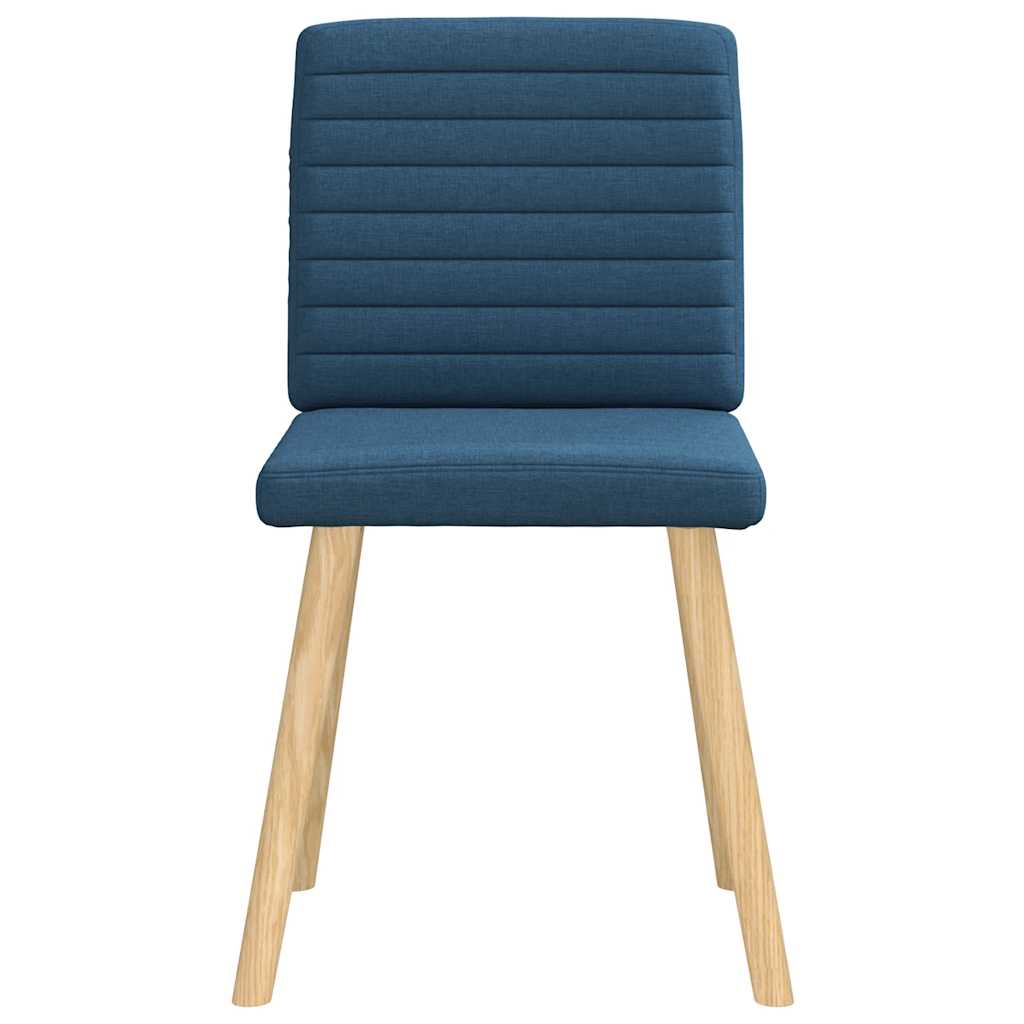 Cadeiras de jantar 6 pcs tecido azul