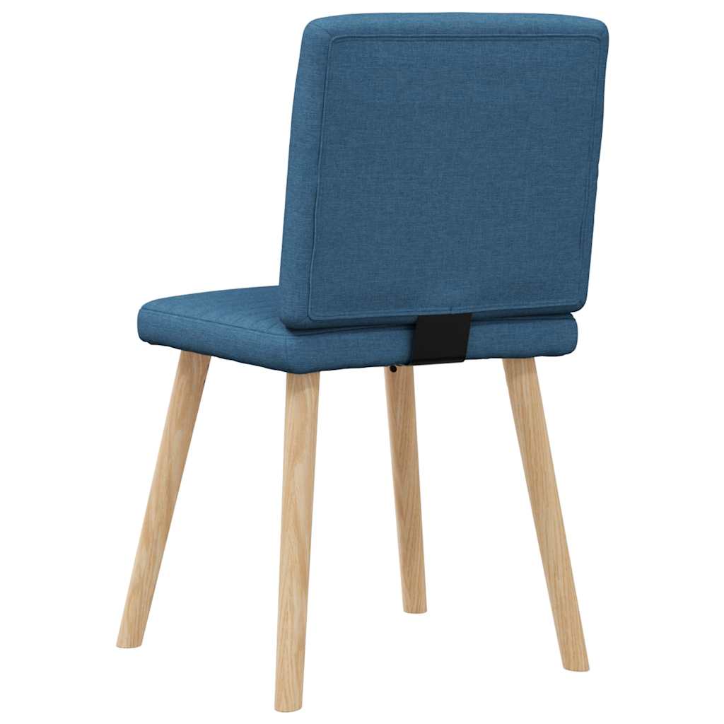 Cadeiras de jantar 6 pcs tecido azul