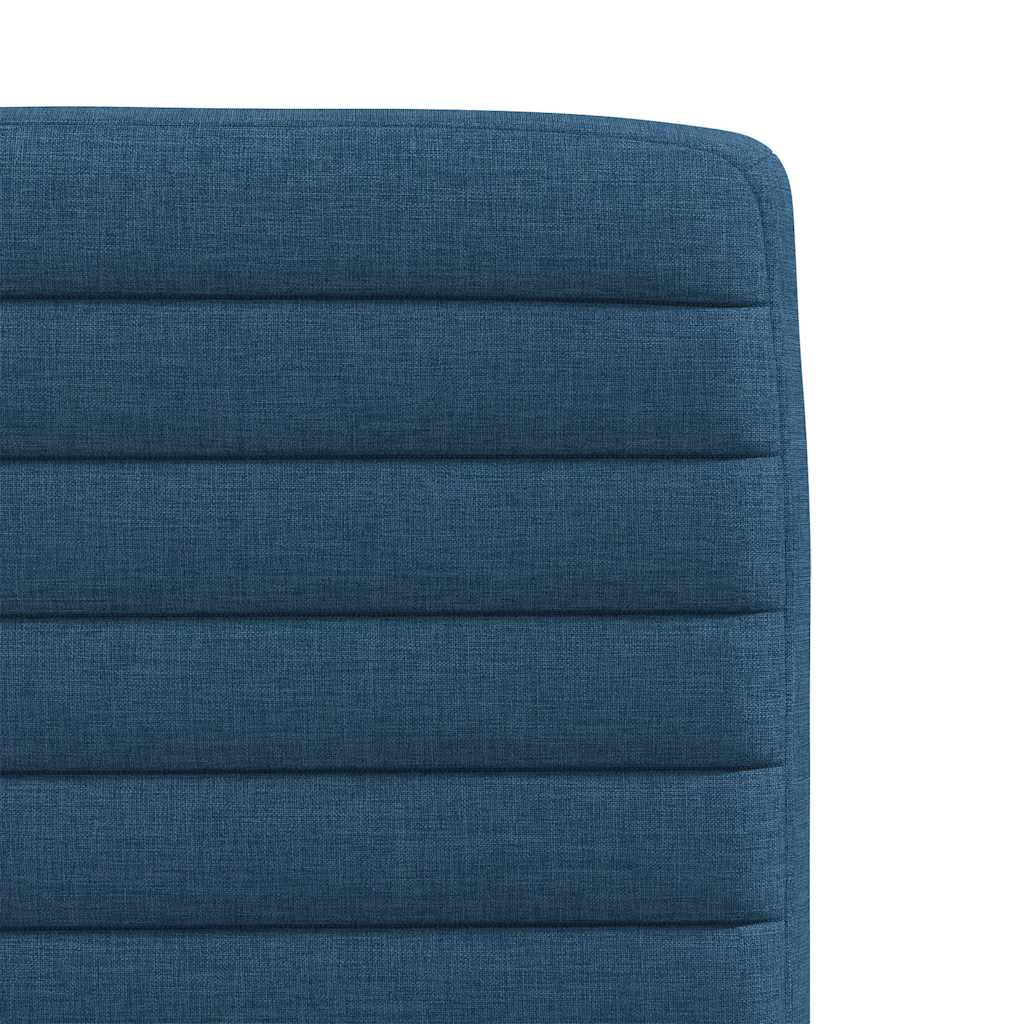 Cadeiras de jantar 6 pcs tecido azul