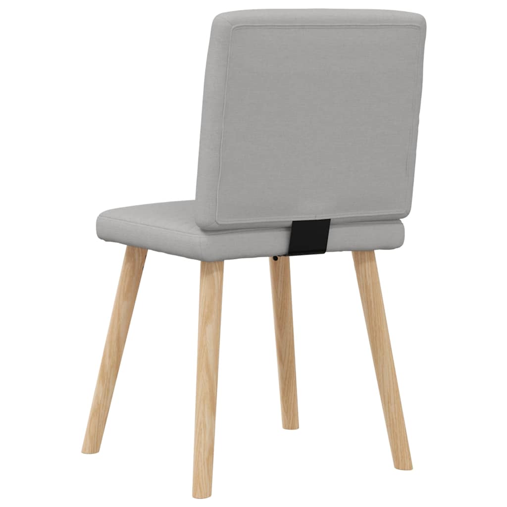 Cadeiras de jantar 6 pcs tecido cinza nuvem
