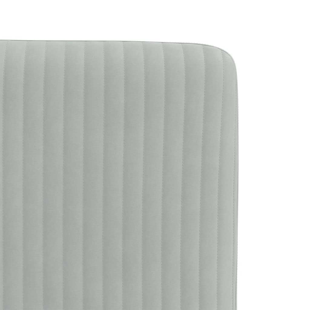 Cadeiras de jantar 6 pcs veludo cinzento-claro