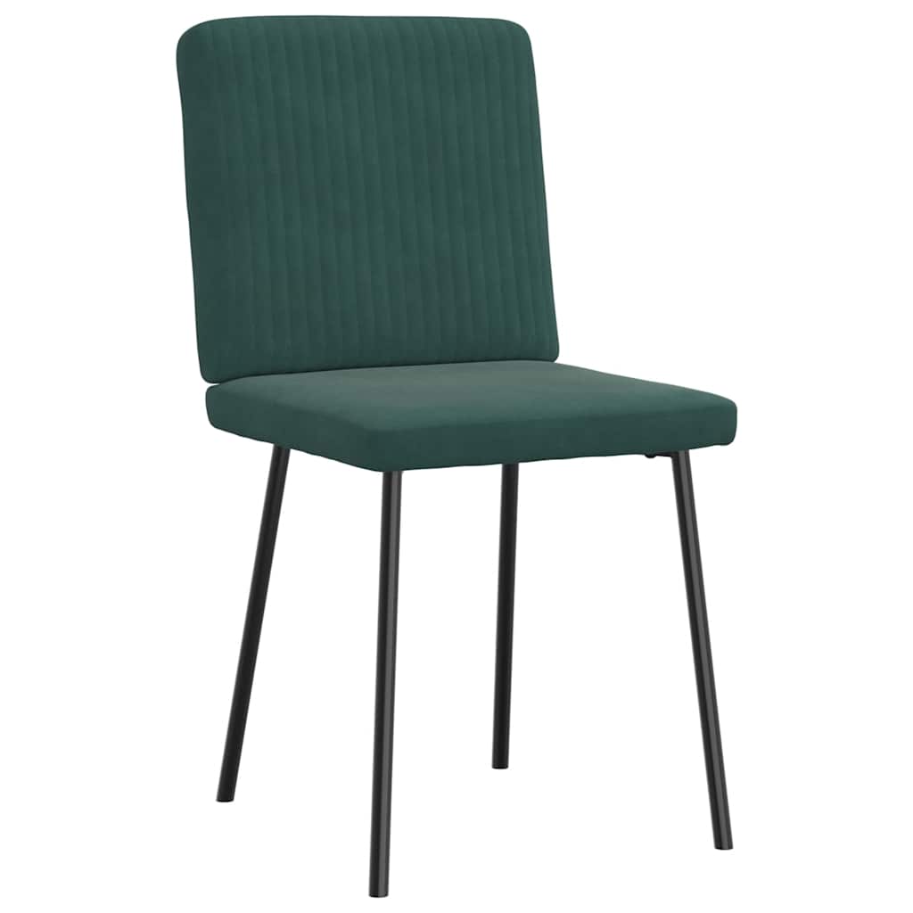 Cadeiras de jantar 6 pcs veludo verde-escuro