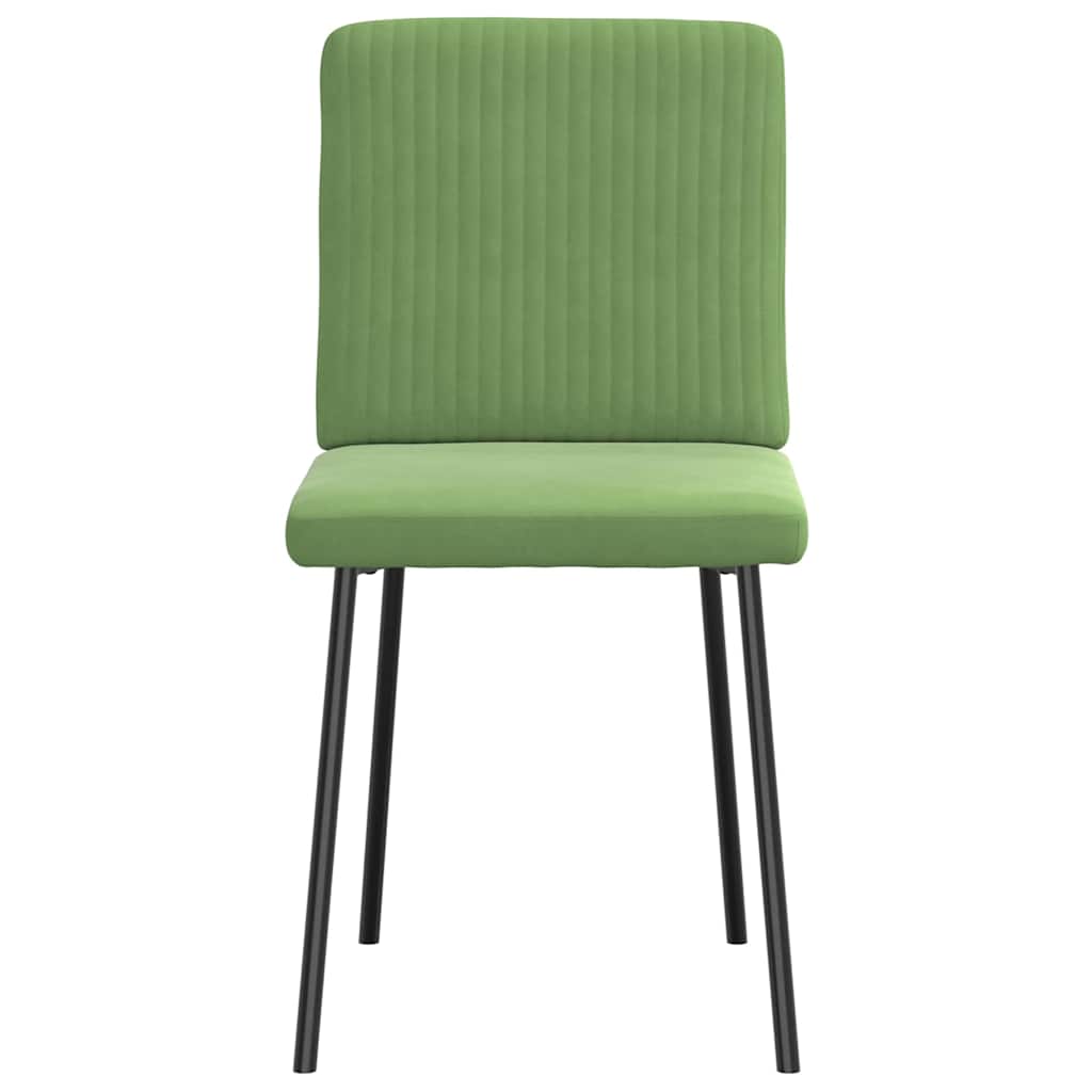 Cadeiras de jantar 6 pcs veludo verde-claro