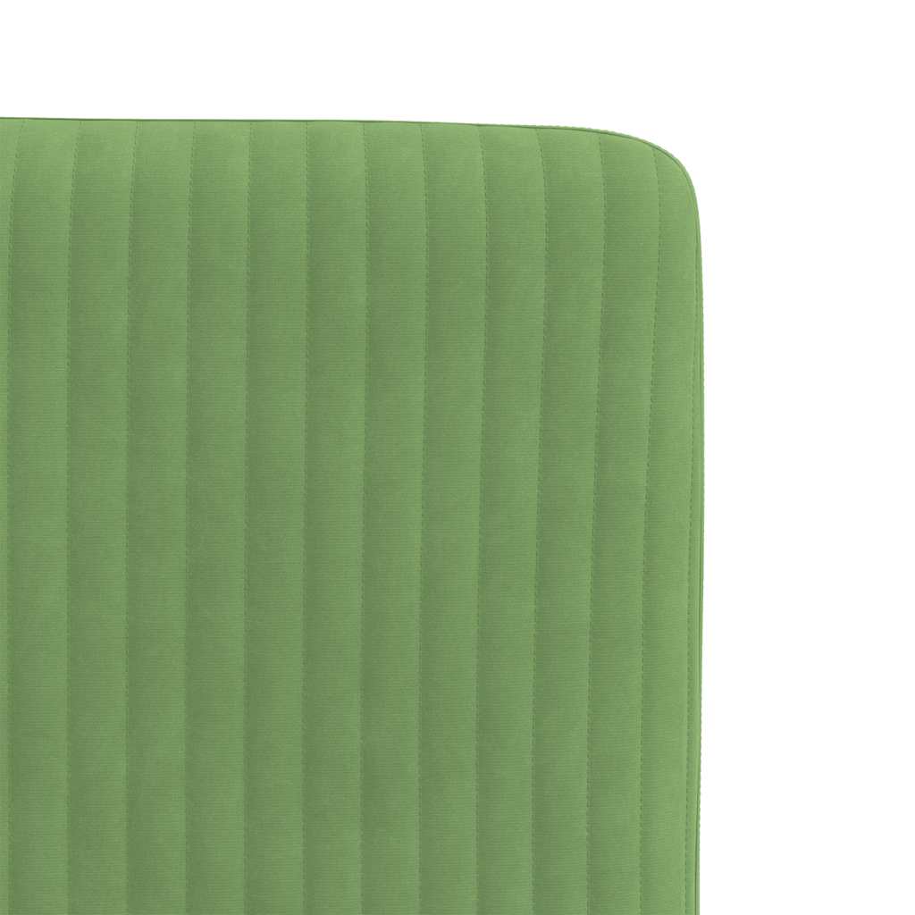 Cadeiras de jantar 6 pcs veludo verde-claro