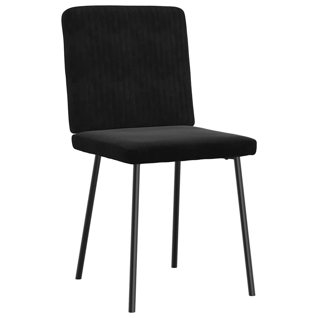 Cadeiras de jantar 6 pcs veludo preto