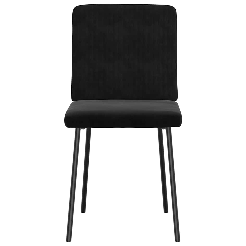 Cadeiras de jantar 6 pcs veludo preto