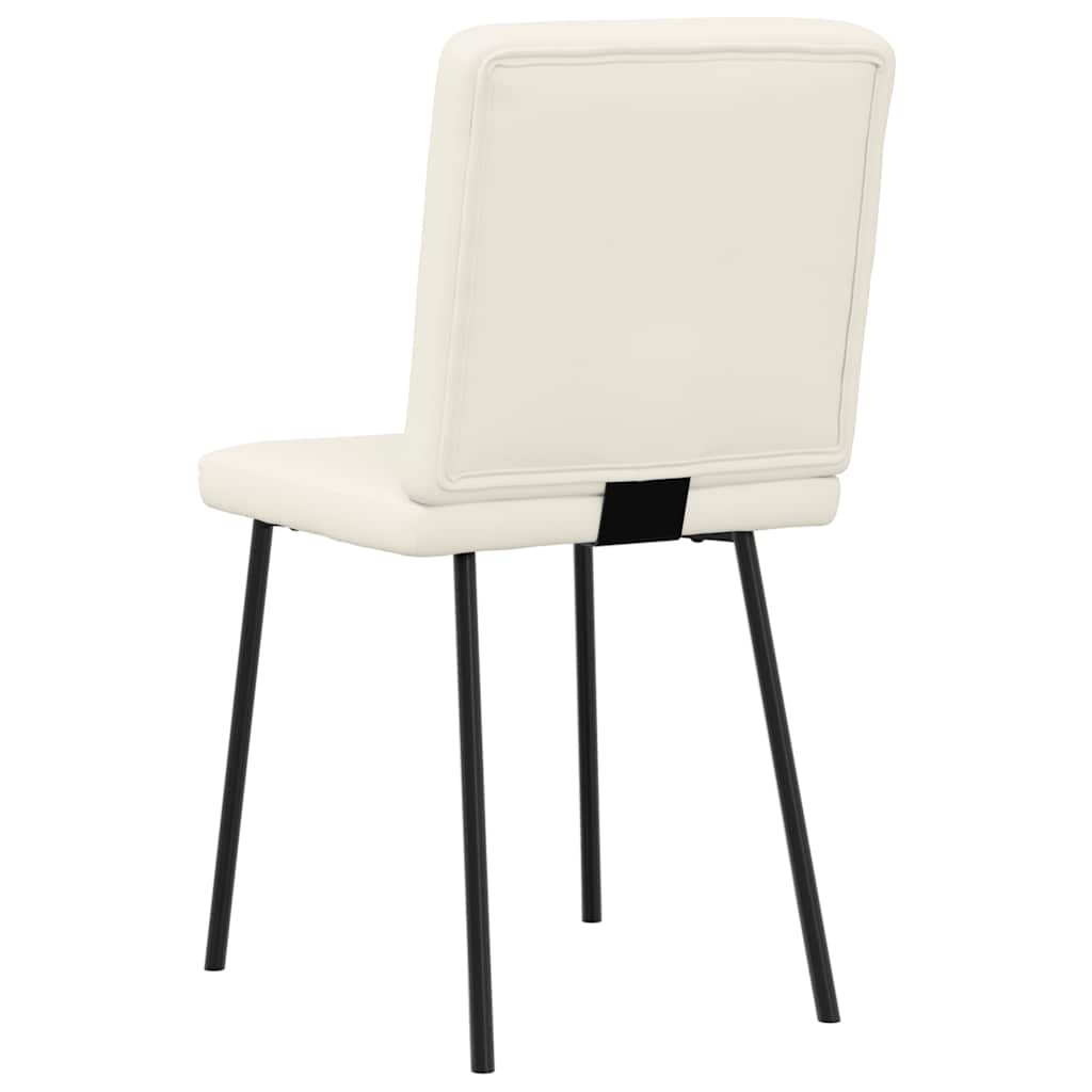 Cadeiras de jantar 6 pcs veludo cor creme