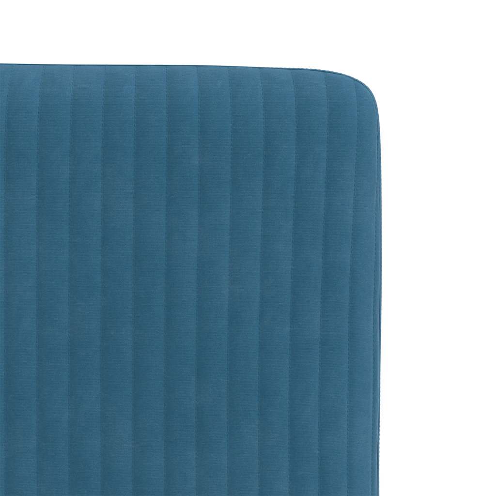 Cadeiras de jantar 6 pcs veludo azul